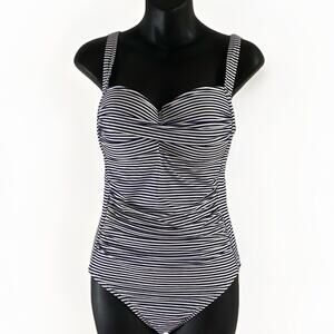 NIP TUCK SWIM Size 12 D/DD BOND-EYE AUSTRALIA ONE PC SWIMSUIT Ruched Coquette